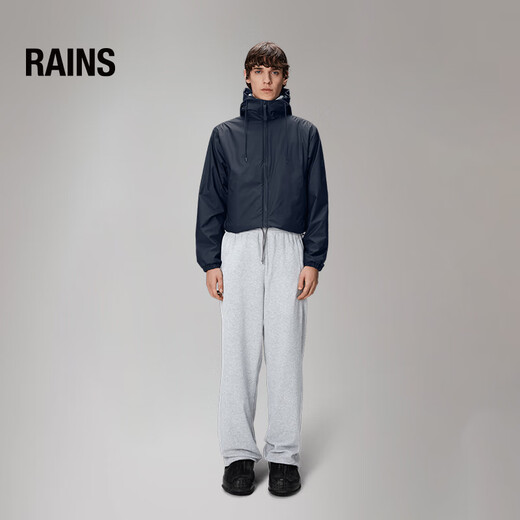 Rains short jacket men and women windproof hooded water-repellent jacket Lohja Short Jacket/15780 Navy Blue XS 160/84A (large size)