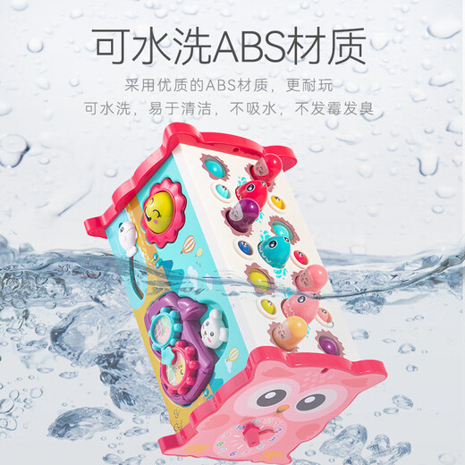 翎喏德国儿童玩具益智玩具1-3岁早教多功能打地鼠钓鱼敲琴9 绿【15合2】多功能六面体+蓝色蜜蜂打地鼠