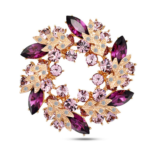 LZJV brooch high-end women's high-end exquisite fashion corsage pin accessories light luxury high-end coat holiday gift dazzling green + exquisite gift box