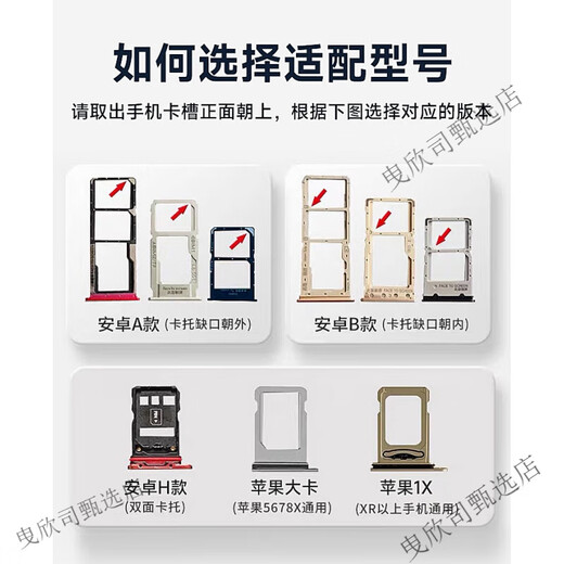 博音手机外置卡槽电话插卡器SIM卡外接器换卡器安卓手机多卡槽快速换卡适用苹果扩展卡托华为小米 [安卓A版]一秒识别耐用不伤机