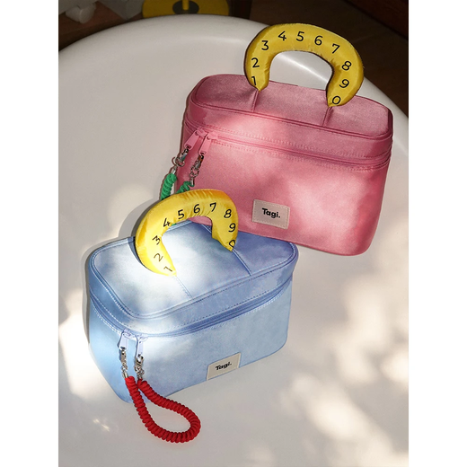 Tagi. Hadou cosmetic bag callme toiletry bag waterproof large capacity portable storage bag New Year gift-citrus cookies