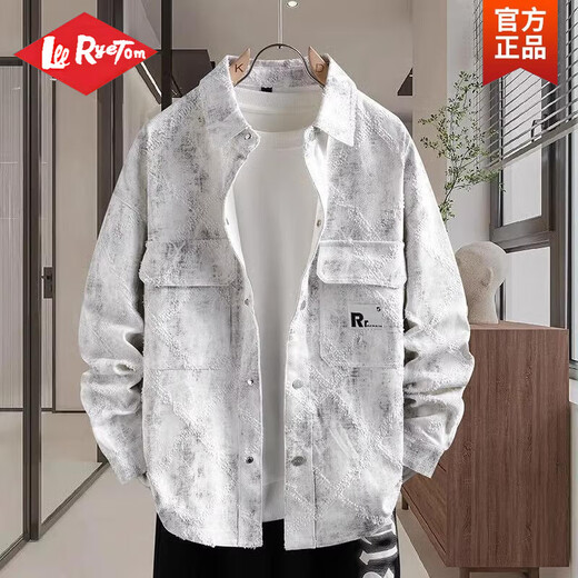
Lee ryetom denim jacket for boys in spring and autumn new style of youth shirt jacket for junior and senior high school students men's fashion top 16823 Pink M (about 80~105 Jin [Jin equals 0.5 kg] can be worn)
