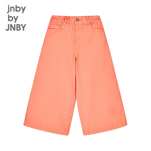 jnby by JNBY新款江南布衣童装纯色棉质宽松牛仔九分裤25春女童1P2E10990 679/荧光粉 100 cm