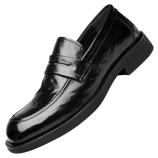 CARTELO crocodile (CARTELO) first layer cowhide shoes men's shoes 2025 new loafers breathable business casual shoes men's leather shoes K054 black 42