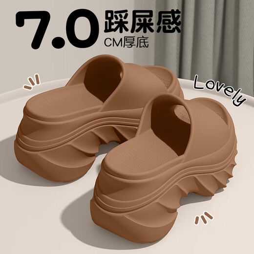 Yu Zhaolin Sandales à semelles épaisses pour les femmes Wear Wear Talons hauts et les pantoufles de plage de la merde YG829 Black 37-38