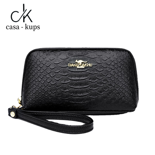Casa-kups Sac d'embrayage Tempérament féminin 2024 Nouveau sac pour femmes à la mode Crocodile Modèle Texture à main Black
