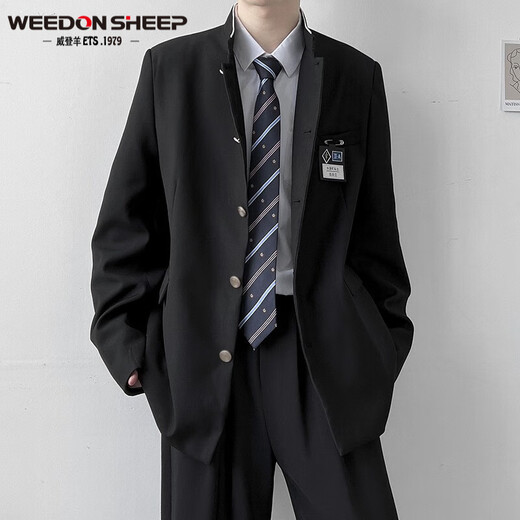 威登羊（WEEDON SHEEP）DK制服一套装热血高校校服中山装小西服男女学院风百搭jk班服外套 外套+衬衫+西裤【三件套 XL