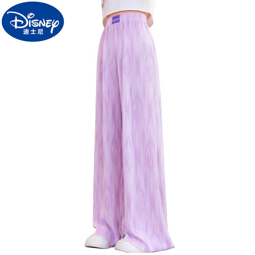 
Disney girls summer pants 2025 new children's summer mosquito-repellent pants ice silk wide-leg pants large children's thin casual pants 15258 purple + 15106 purple 170 cm