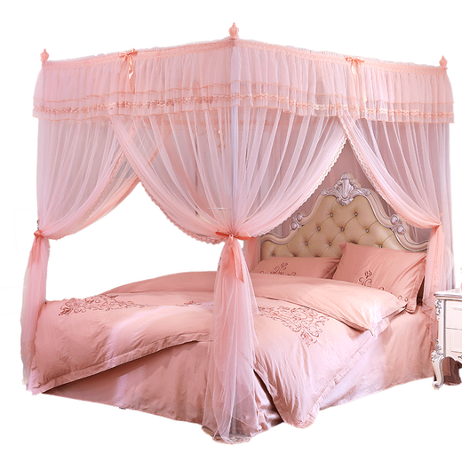 Ausflug (Ausflug) neuer Stil Palast Landing Internet Promi Ins Moskiton NET 1,5m1,8 m Bett Haushaltsklasse Prinzessinstil verschlüsseltes Muster Konto 9923 Pink 1,8 m (6 Fuß) Bett