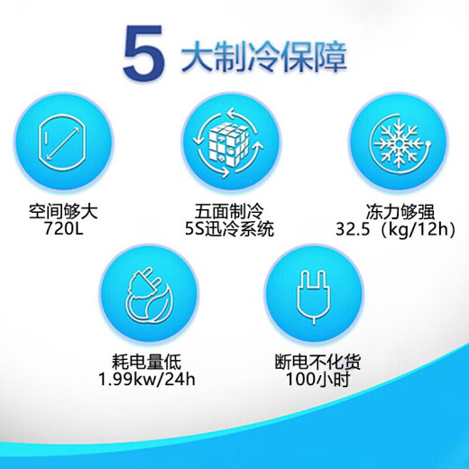 海尔（Haier）冰柜829L卧式商用大冰柜500升以上大冷冻柜空间够大5面制冷冻力够强节能省电100小时断电不化货 829HEZ｜-38度速冻｜五面制冷
