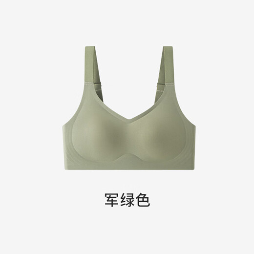 DILUNFEI无痕内衣女士夏季薄款大胸显小聚拢上托防下垂新款无钢圈运动文胸 锈红色 3XL
