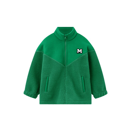 Duoduo Boys 'Boys' Chaqueta de terciopelo islandés Invierno engrosado Ropa de invierno 2025 Nuevos niños Autumn and Winter Medium y grandes de empalme infantiles 9889 Black_ [Spot] 110 cm
