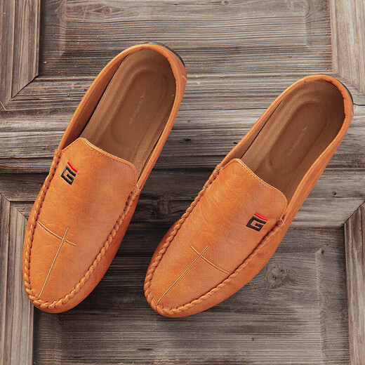 Red Dragonfly printemps 2025 Nouvelles chaussures Doudou Chaussures en cuir masculin Version coréenne Chaussures de conduite Chaussures lazy Tendance sociale Chaussures masculines décontractées blanc 9880 44 Recommandé pour prendre une taille plus grande