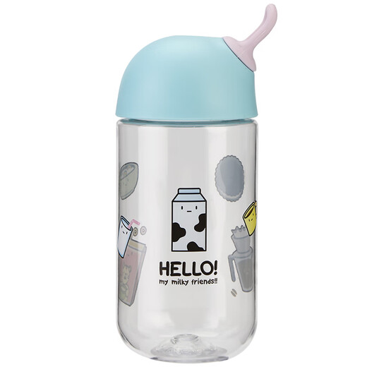 乐扣乐扣软萌水杯Tritan塑料杯子夏天女便携可爱少女儿童小学生 薄荷色 ABF653MIT 460ml