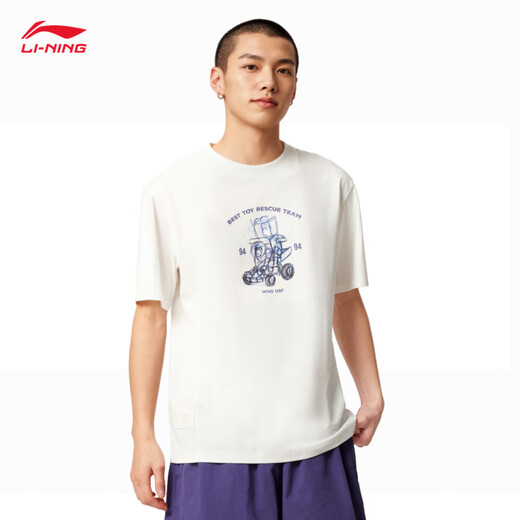 Li ning toy story de marque de marque de marque en l'humidité conjointe t-shirt à manches courtes à manches courtes.