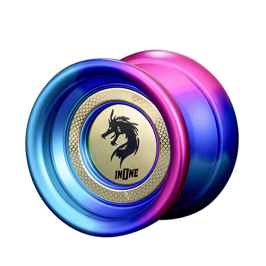 Jeu yo-yo metal dédié de sommeil mort professionnel à 10 perles portant yo-yo en aluminium en alliage yoyo jouet noir argenter dragon volant