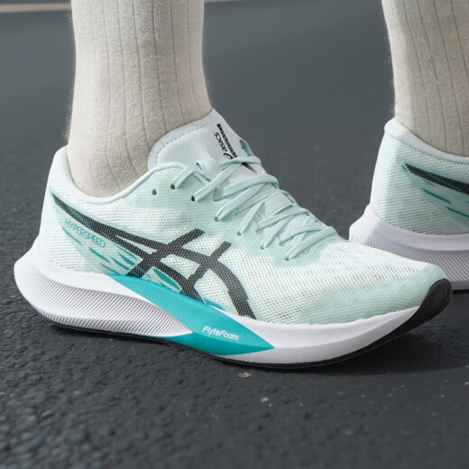 亚瑟士（ASICS）跑步鞋女鞋2025新款HYPER SPEED 4透气运动鞋子竞速跑鞋女 1012B677-400/主图款/绿色/HYPER 37.5