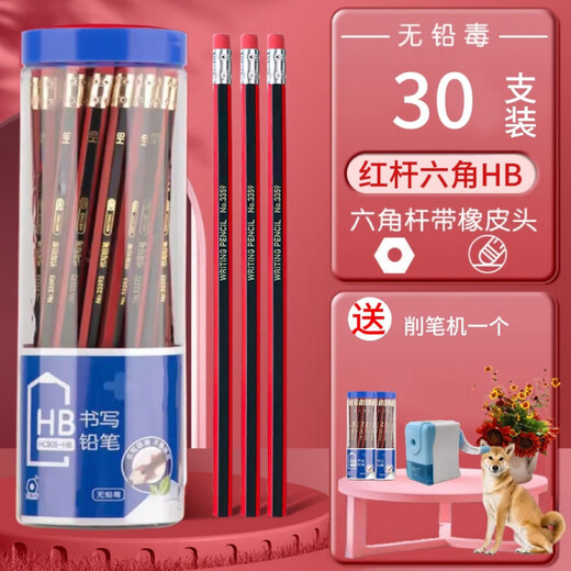 派钦园一二年级绘图无铅毒铅笔儿童小学生书写考试用HB铅笔 【HB铅笔】书写考试  LZXCV12357 100支+送削笔机1个