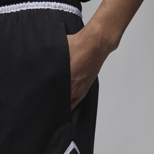 耐克（NIKE）Jordan官方耐克乔丹DRI-FIT男子速干网眼布短裤夏季篮球HF9911 010黑/白/白 S