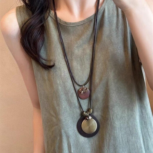 Apocalipsis regalo de día de la madre nuevo collar de aleación larga de estilo chino para mujeres de estilo étnico de estilo étnico boho 9273