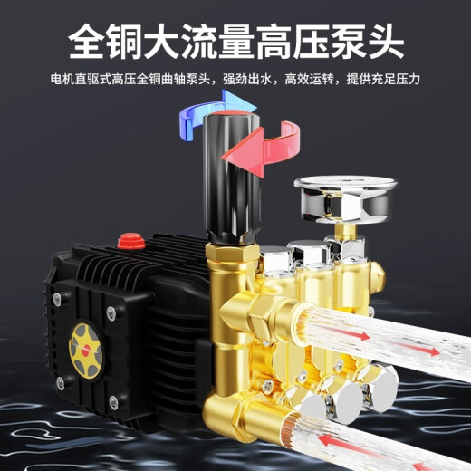 金卡德汽油柴油洗车机商用超高压力帆电动清洗机工业管道疏通水枪AR泵 0W 【意大利泵】汽油880斤20米电启动
