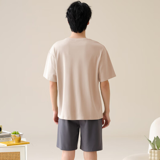 已朵纯棉睡衣男士夏季短袖两件套装2025新款男生休闲宽松家居服 13603 4XL 【建议180-200斤】