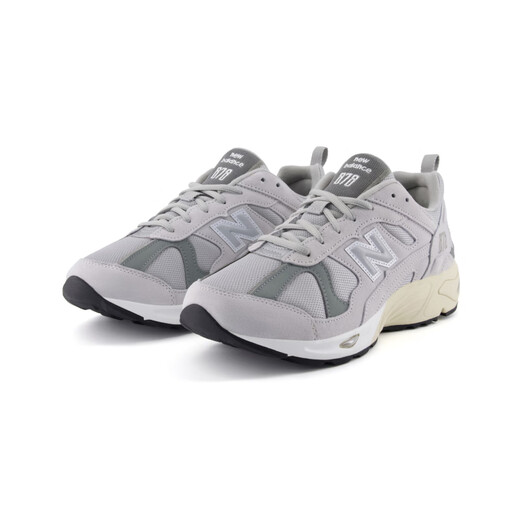 Chaussures de papa officielles de New Balance NB Chaussures masculines Chaussures pour femmes Simple Versatile confortable Sneakers décontractés 878 série Grey CM878MT1 42.5 (longueur du pied 27cm)
