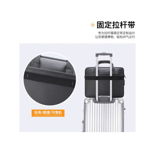 
Cool Kangaroo Business Briefcase Men's One-Shoulder Crossbody Large Capacity Handheld Business Office Bag Oxford Canvas Computer Bag 15.6 Inch Dark Gray 3294 Models