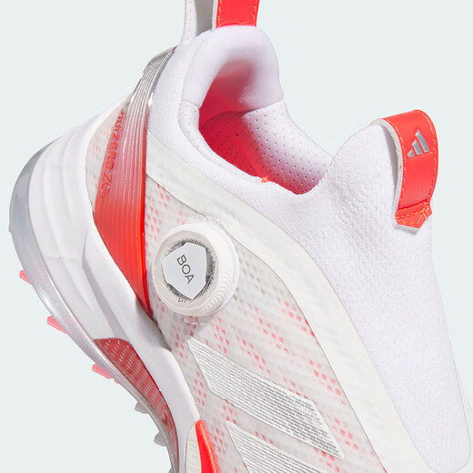 adidas 阿迪达斯高尔夫球鞋女ADIZERO ZG BOA防滑防泼水运动鞋 25年新款 【旋钮款】白/银/亮红 IH9893 35 码