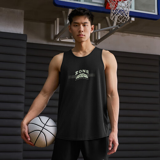 有志者（UZIS）运动背心男篮球夏季轻薄速干美式健身训练无袖T恤[星际] 黑色 XL
