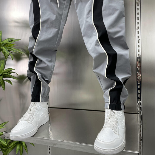 Pantalon de Feidi Sen Meng pour le pantalon à attachement fonctionnel d'été pour hommes pour garçons Pantalons masculins décontractés élastiques simples et polyvalents 679 Gray (style mince d'été) 36 (recommandé 170-185 Jin [Jin est égal à 0,5 kg])))