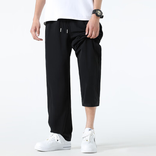 
Miniso scimitar pants men's summer straight loose men's pants casual pants thin breathable versatile men's pants Z gray L