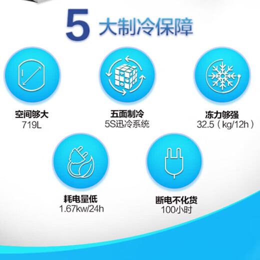 海尔（Haier）【商用冰柜双开门】冰柜大容量500升以上全冷冻柜零下38℃超低温海鲜柜卧式两用冷柜带锁雪糕柜 BC/BD-719HEZ 719L