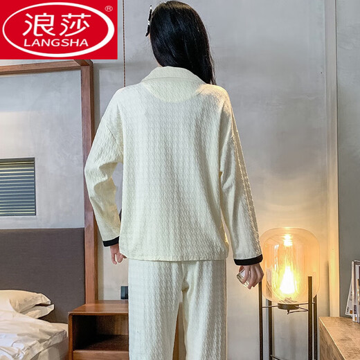 Langsha 2024 Neue Pyjamas für Frauen im Frühjahr und Herbst reines Baumwolle mit Brustpolster integriert Langarmärmel für Frauen im Herbst Chinesischen Valentinstag Geschenk G695 (mit Brustpolster) M (Empfohlene Höhe 160 und Gewicht 80-10