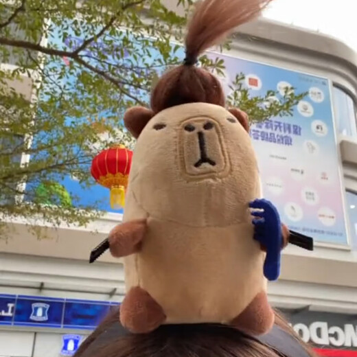 Kapibara Hairband Doll Kapibara Hairpin Pulling the Mouse to Catch Bangs Funny Kapibara Face Wash Clip Brown Kapibara