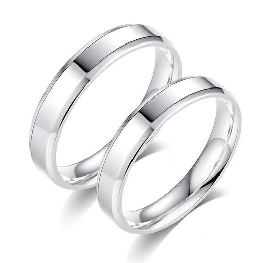 Laofengxiang pt950 platinum ring for men and women, smooth plain ring, platinum pair ring, frosted couple ring, gift for girlfriend, platinum simple love - men's ring (face to face), be sure to note the number (8-25) or leave it when you are closed.