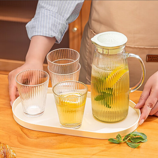 Beimu Xing cold kettle water cup set Lemiao household large-capacity teapot high-value water set glass drinking cup kettle one pot