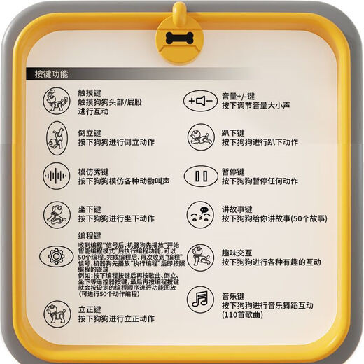Smart machine toys boys and children toys baby remote control electric puppy dog ​​puzzle robot birthday gift K47 remote control programming robot dog [orange-Shita] [three rechargeable batteries] [remote control battery + screwdriver