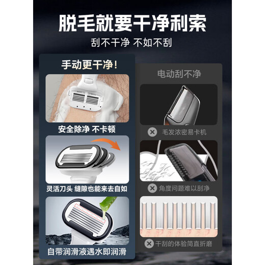 Men's private testicular hair removal Men's private shaver razor Men's shaver for armpit hair removal and leg hair removal German blade Men's special shaver + 1 head private delivery