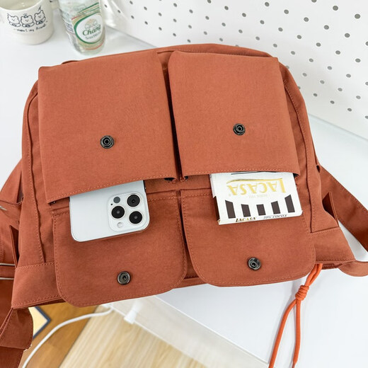 Französische, Deutsche und Lu Crossbody Bag Herren Trendy Marke Workwear großer Kapazität Japaner Umhängetaschen Student Sport und ungezwungene Rucksack Senyu691 Weiß