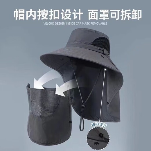 Summer de verano pescando el gorro de montañismo al aire libre cubierta de la cara y protección del cuello de los hombres