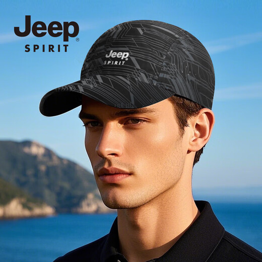 Jeep (JEEP) hat men's baseball cap thin mesh breathable peaked cap sports outdoor leisure fishing mountaineering sun hat