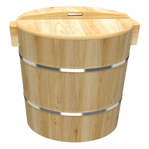 FANCYCHIC fir steamed rice wooden barrel household wooden barrel rice steamed rice barrel large glutinous rice sushi tool #about steaming 3Jin Jin is equal to 0.5kg 24cm