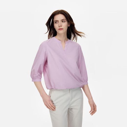 
AIGLE spring and summer classic women's UPF40+ UV sun protection outdoor seven-quarter sleeve shirt, light pink AT675 36 (160/84A)