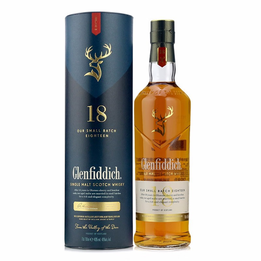 Glenfiddich sous licence Glenfiddich Single Malt Whisky importé Scotland Glenfiddich 18 ans