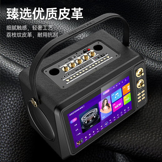 Westin Home KTV Audio Set Audio Amplifier Video K-Song All-in-One Song Order Machine Home Singing Active Speaker Outdoor Camping 320-320G [Kyokura]