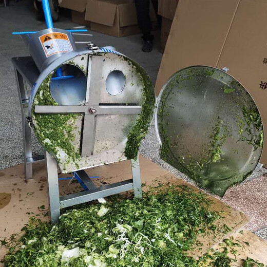 三栖虎星辉切草机碎草机牛羊养殖小型家用电动220V青饲料玉米秸秆铡草粉 38蓝色+标配电机铝蕊-897