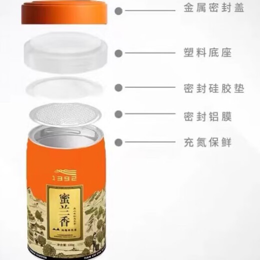 Tianchi-Tee 1392 Phoenix Ein-Cheg-Tee Buntes Milan-Aroma Ein-Cheg Gaoshan Bio-Tee Oolong Tee Can 1 100g