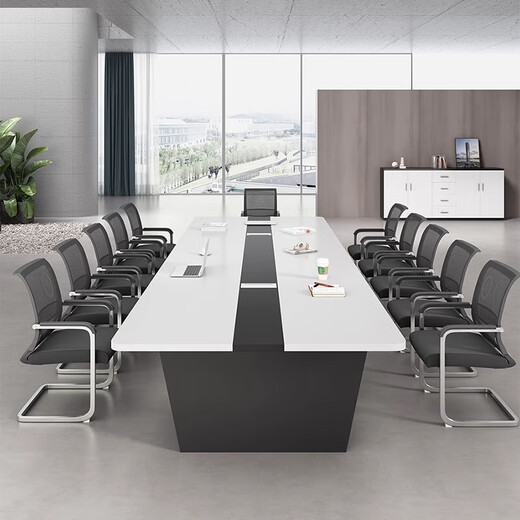 Conference room conference table long table simple modern table small training table and chair long workbench office combination regular version without socket 2.0*1.0 meter conference table