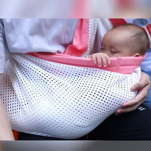 Tongxin (tongxin) newborn baby swaddle strap backpack one shoulder strap oblique side hug bag horizontal hug pure cotton baby cradle hug strap four seasons lace navy blue